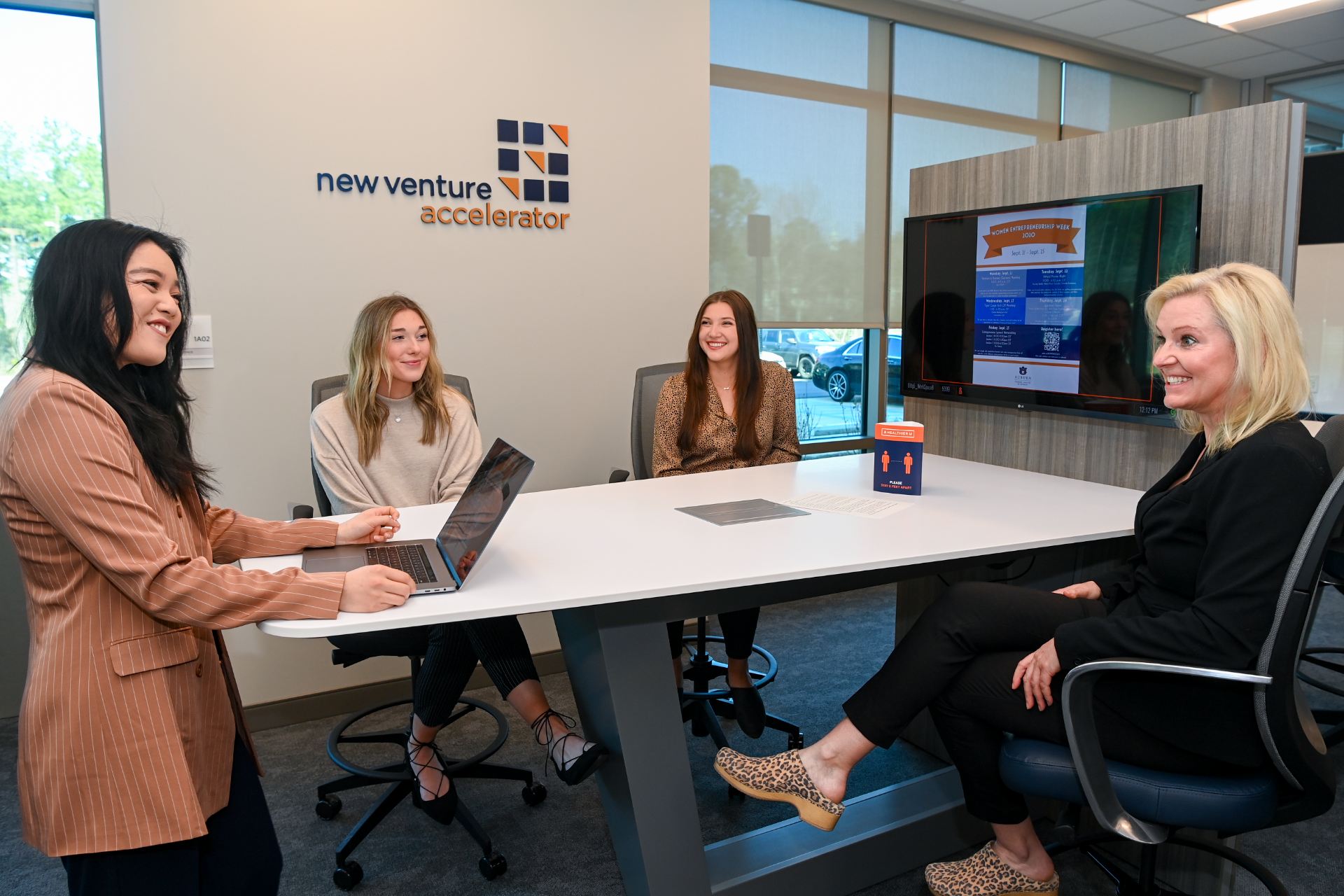 Four Businesswomen around a meeting table